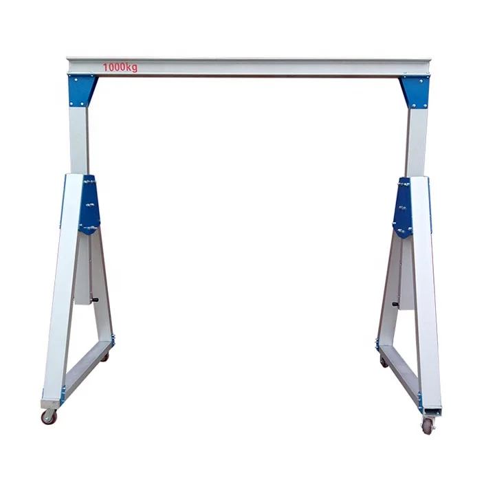 

2 Ton Aluminium Mini Overhead Portable Mobile Hoist Gantry Crane with Chain Block for Warehouse Industrial Material Handling