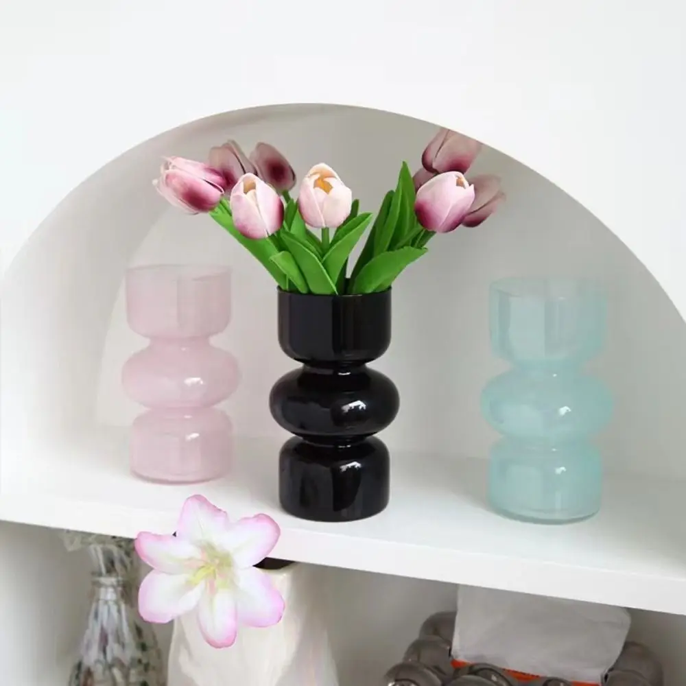 Ins Glass Flower Vase Hydroponics Flower Bottle Flower Plant Arrangement Container Desktop Ornament Home Decoration Maison