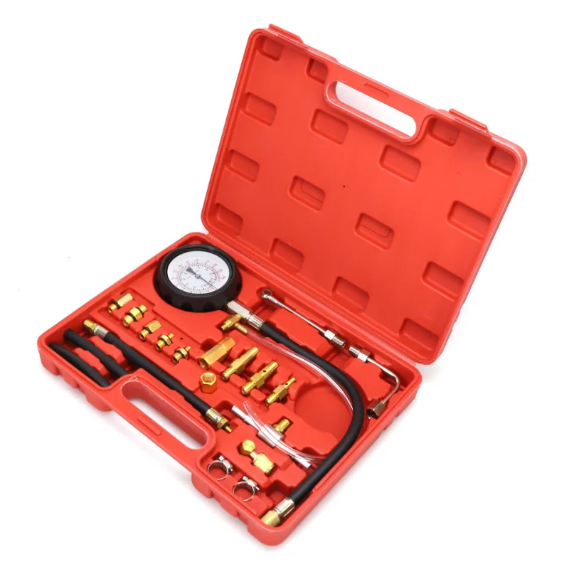 

0-140 PSI Fuel Injector Pressure Gauge Tester Kit Diesel Engine Compression Gas Oil Pressure Tools for Car Motorcycle