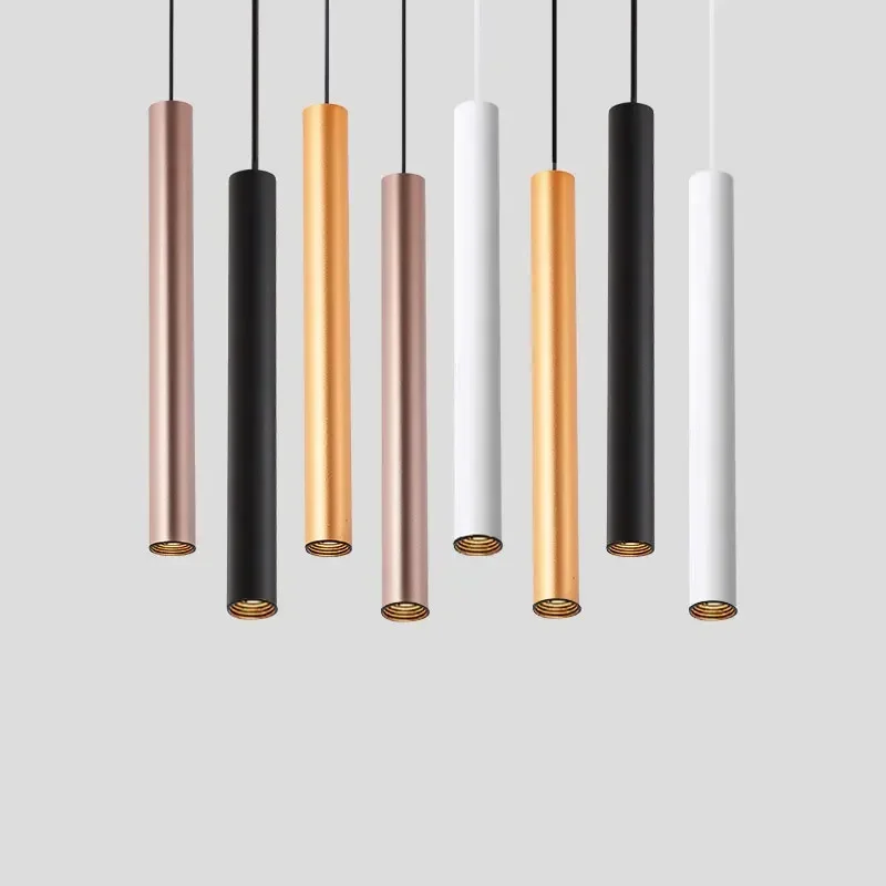 Home Decoration Led Pendant Light Bedside Long Tube Lamp For Bedroom Living Dining Room Modern Spotlight Chandelier Pendant Lamp