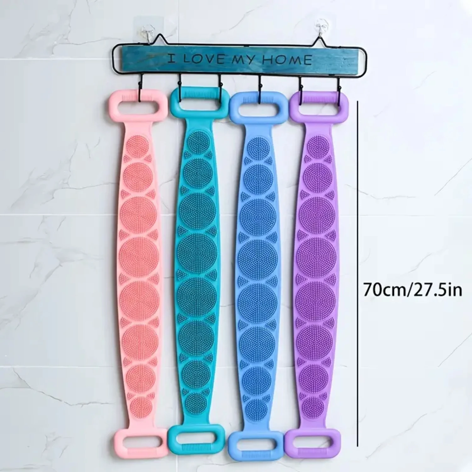 فرشاة الجسم المصنوعة من السيليكون للاستحمام - مقشرة وتنظيف الظهر - قطعة واحدة مع خيارات الألوان #6