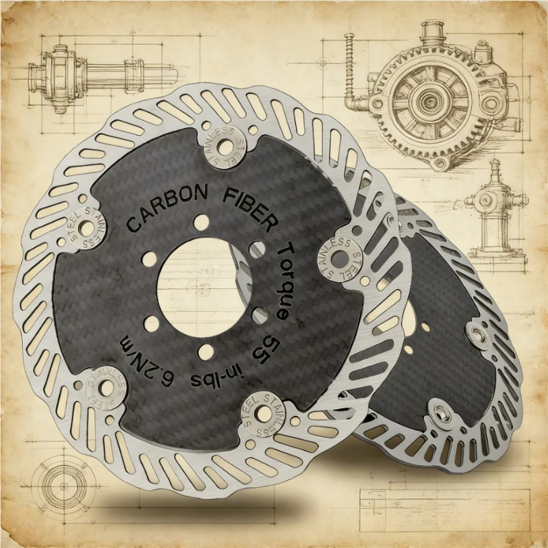 

Carbon Fiber Ultra-light Bike Disc Brake 140/160mm | Six-bolt Center Lock for Mountain Road Bike Parts