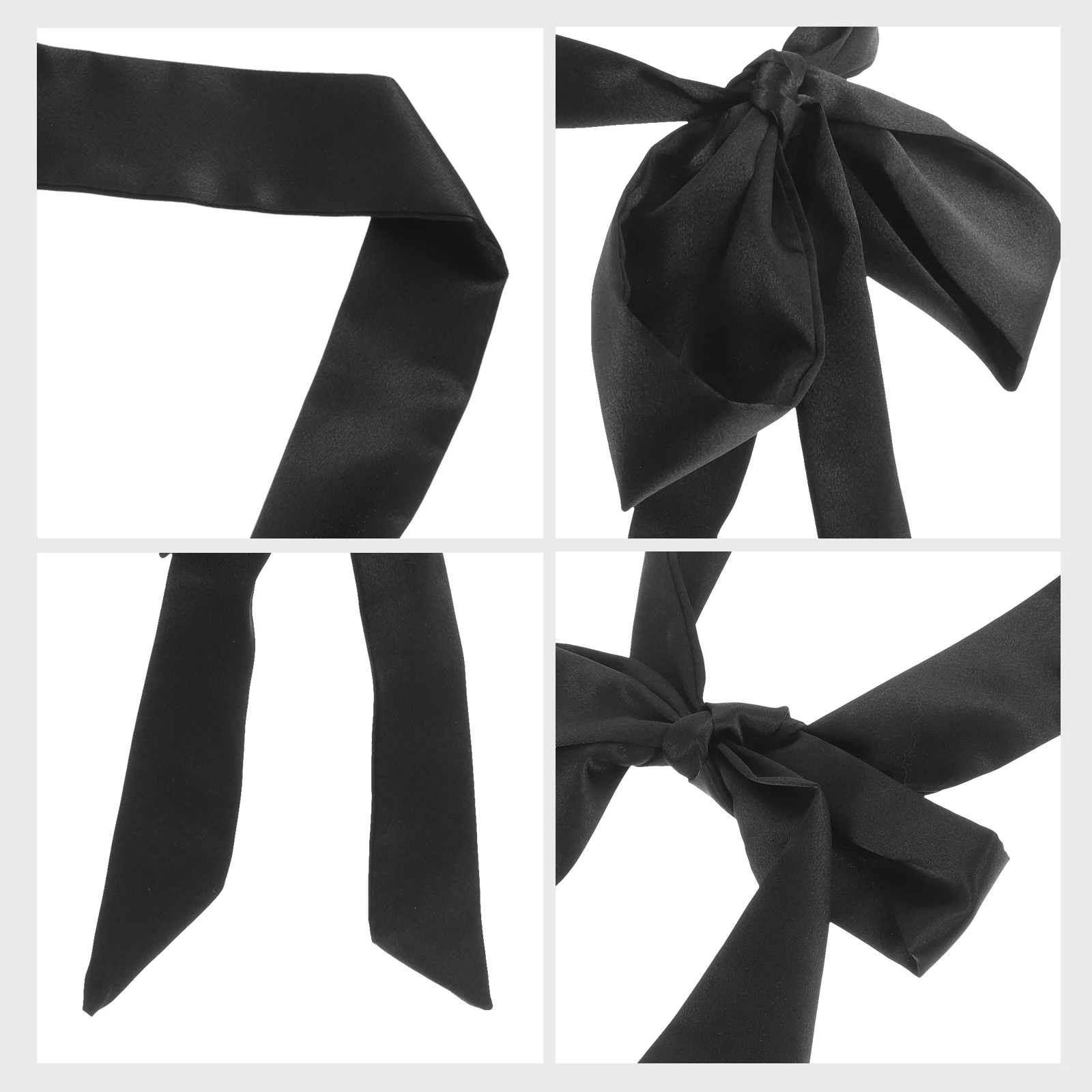 

Silk Sash Belt Women Black Ribbon Fabric Waist Ties Bow Ladies Dress Belts Polyester Comfortable Universal Size Gifts