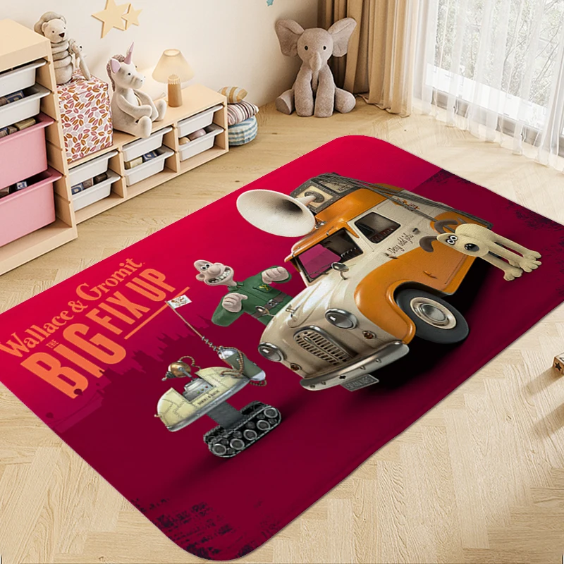 Custom Rug A-Wallace Gromits Aesthetic Children's Bedroom Carpet House Interior Entrance Mat Veranda Floor Mat Non Slip Carpet