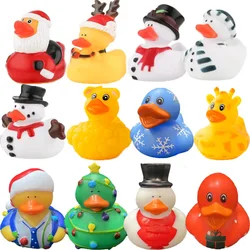 Assorted Patos de Borracha para o Natal, Borracha Brinquedos Pato, Vários Personagens, Novidade, 2,5 pol, 6-24PCs