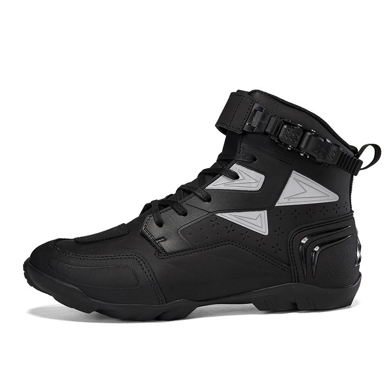

Motorcycle protective riding boots fashion unisex four seasons casual anti slip high top off-road wear-resistant cycling boots