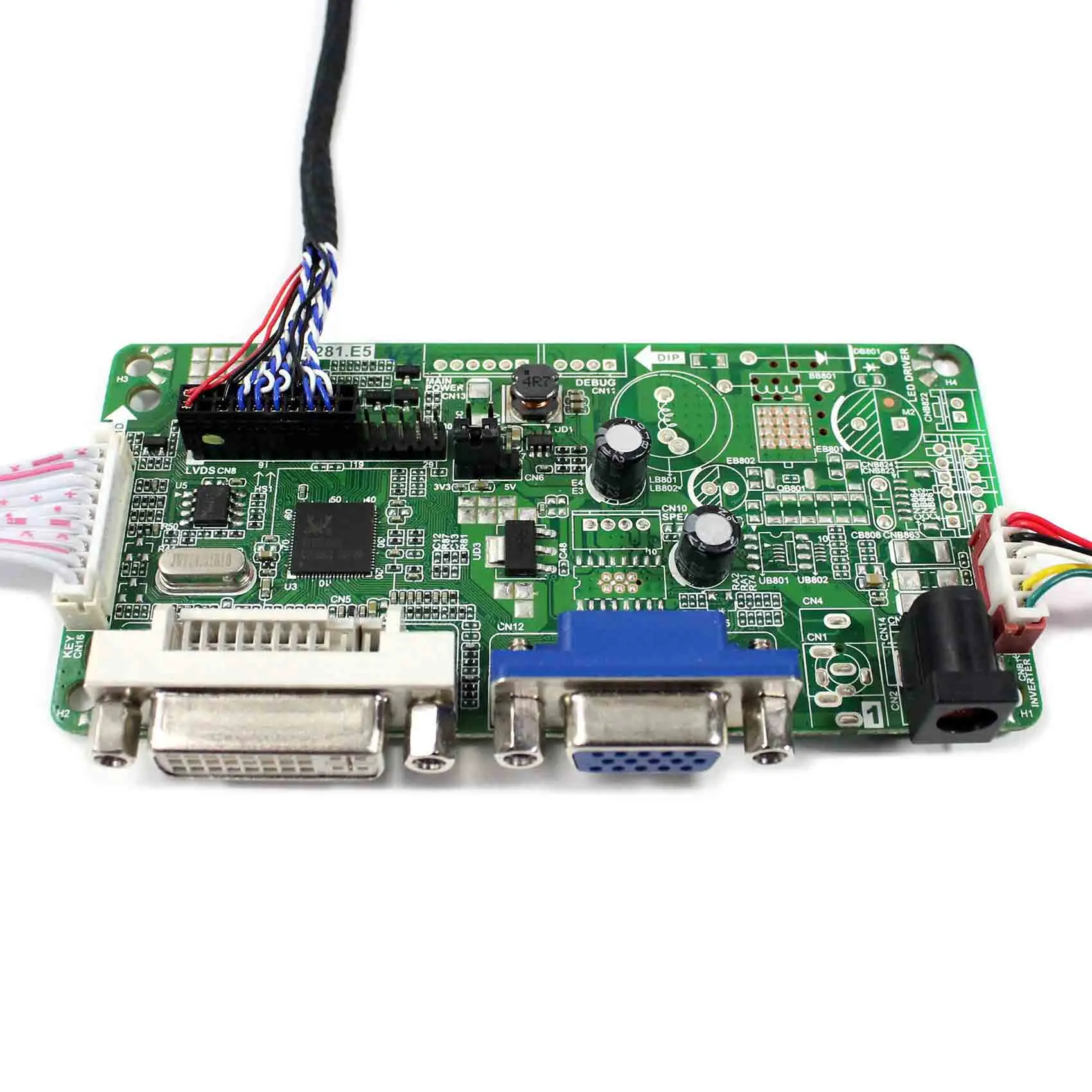 DVI VGA LCD コントローラ ボードおよび 12.1 インチ 1280x800 LQ121K1LG52 LCD スクリーン