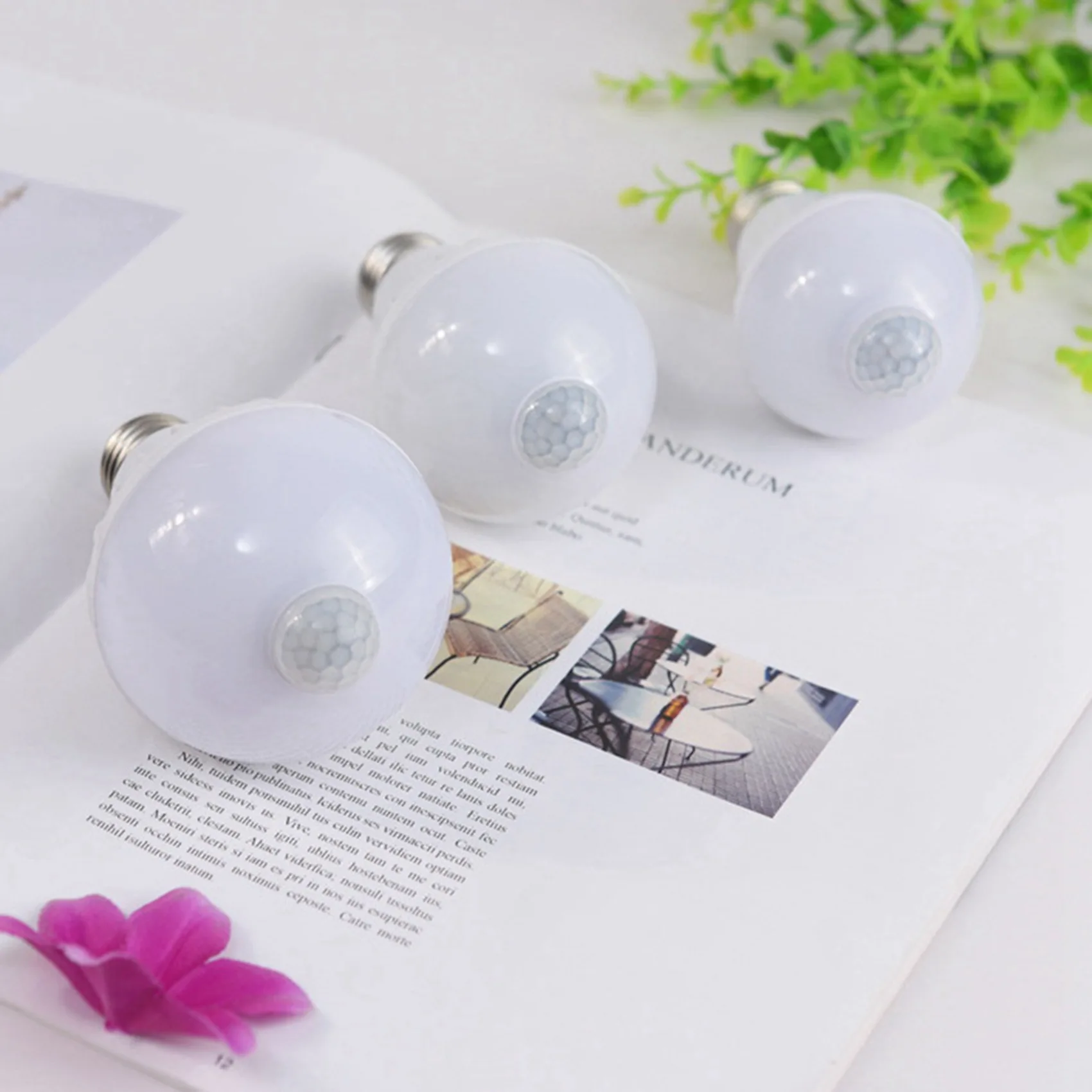 ABMS-2X Motion Sensor Bulb Human Body Infrared Induction LED Light Bulbs Automatically Activated Light For Porches (5W)