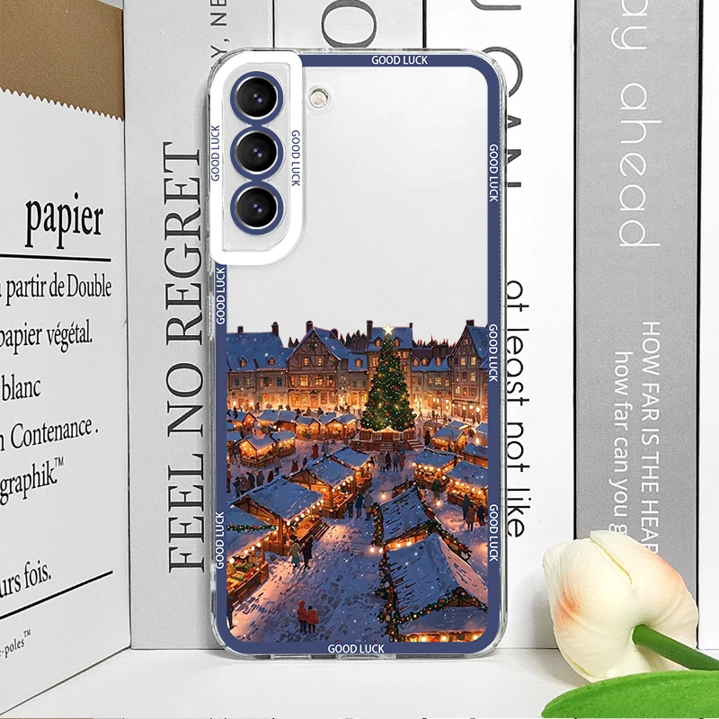 مدينة الشتاء قرية مشهد عيد الميلاد جراب هاتف ل ممن لهم رينو 13 F 12 11 10 برو زائد 8T A79 A74 A58 A92 العثور على X3 لايت غطاء ناعم