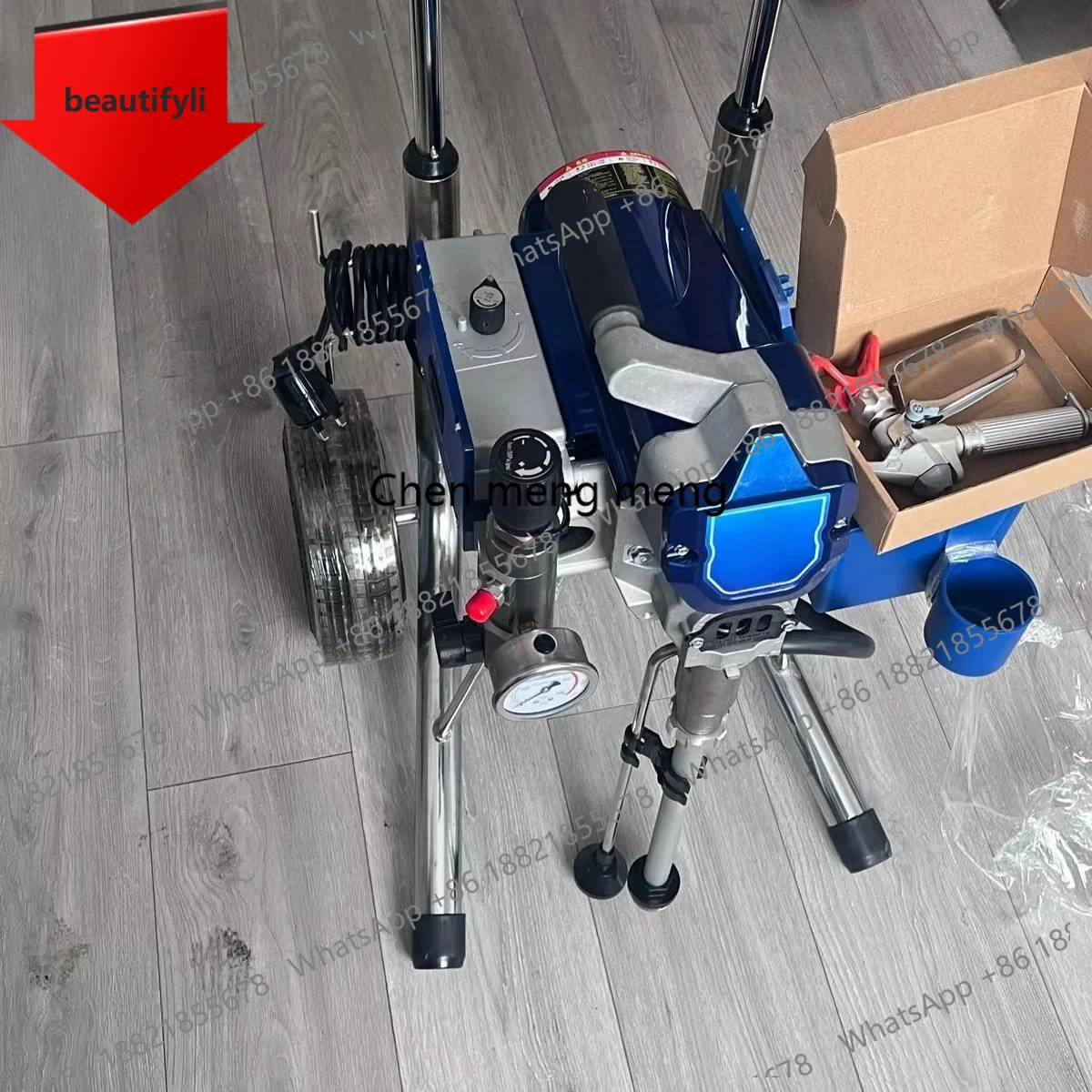 

Промышленный электрический краскопульт A55 большой мощности для безвоздушного распыления, автоматический аппарат для нанесения латексных покрытий