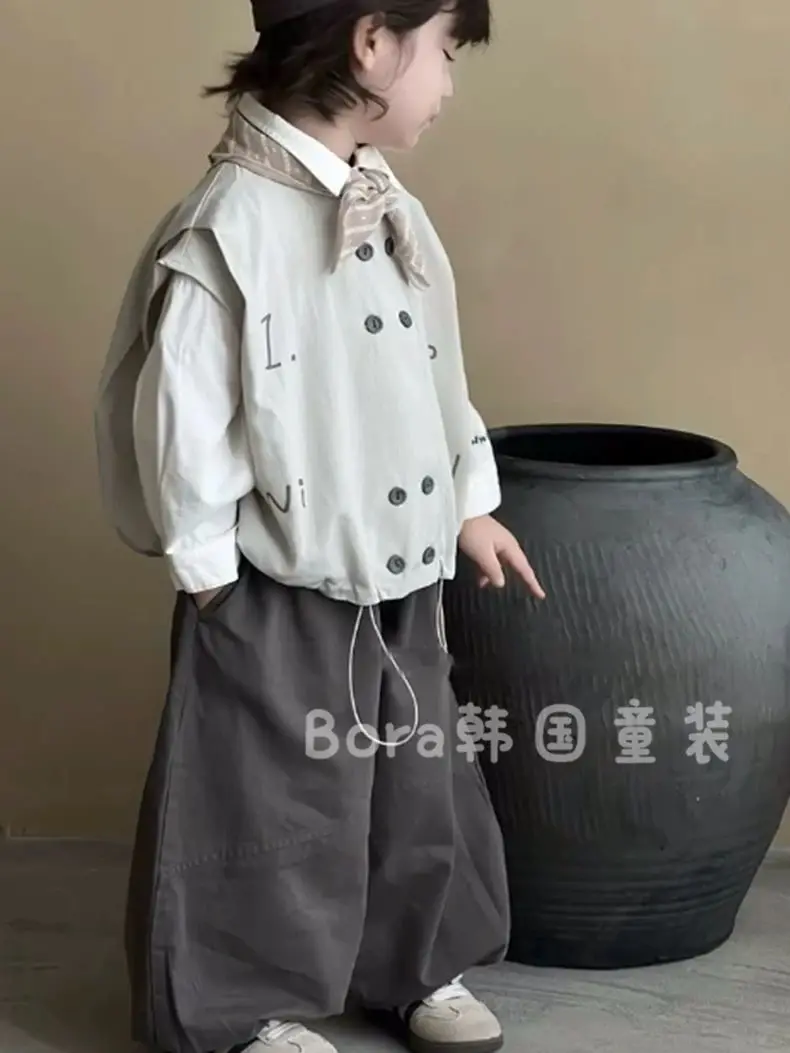 3 PCS set Spring Autumn Boys Clothing set Gentleman Casual vest+ shirt + Pant Suits Kid Childrens baby toddler clothes 2-10 year