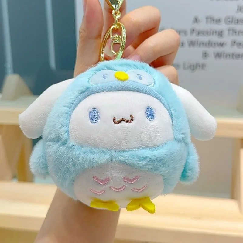 Imagem -05 - Miniso Sanrio Ghost Kuromi Chaveiro Boneca de Pelúcia Pingente Pingente de Melodia Bonito Desenho Animado Criativo Coruja Decoração Chaveiro Novo