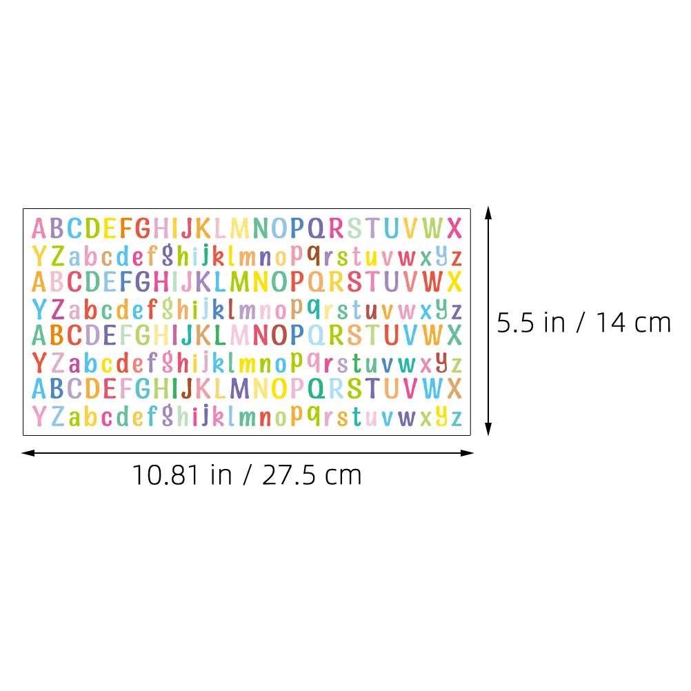 10Sheets Water Resistant English Letter Stickers PVC Alphabet Decals for Mailbox Laptop Water Bottle DIY Decorative Scrapbook