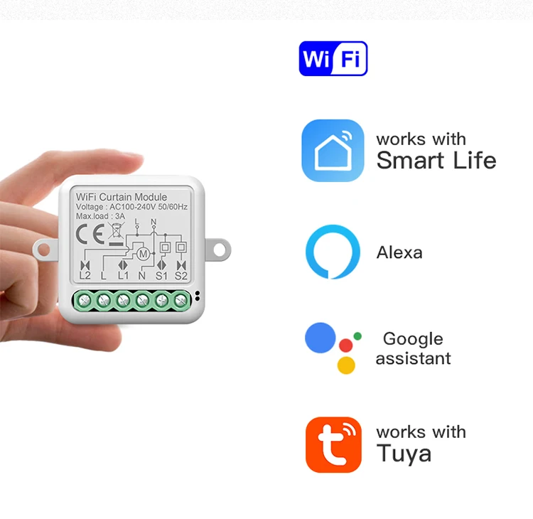 2024 Smart Home Wireless Mini Zigbee Wifi Smart Switch Module with 1/2/3/4 Gang Hidden Switch with Tuya APP Smart Life