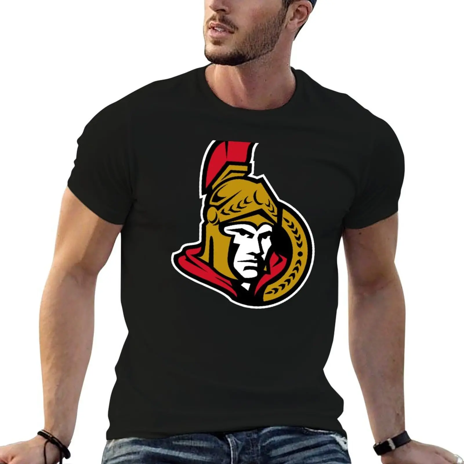 

senators-ottawa T-Shirt man t shirt cotton black cotton t-shirt plain for man package T-Shirt