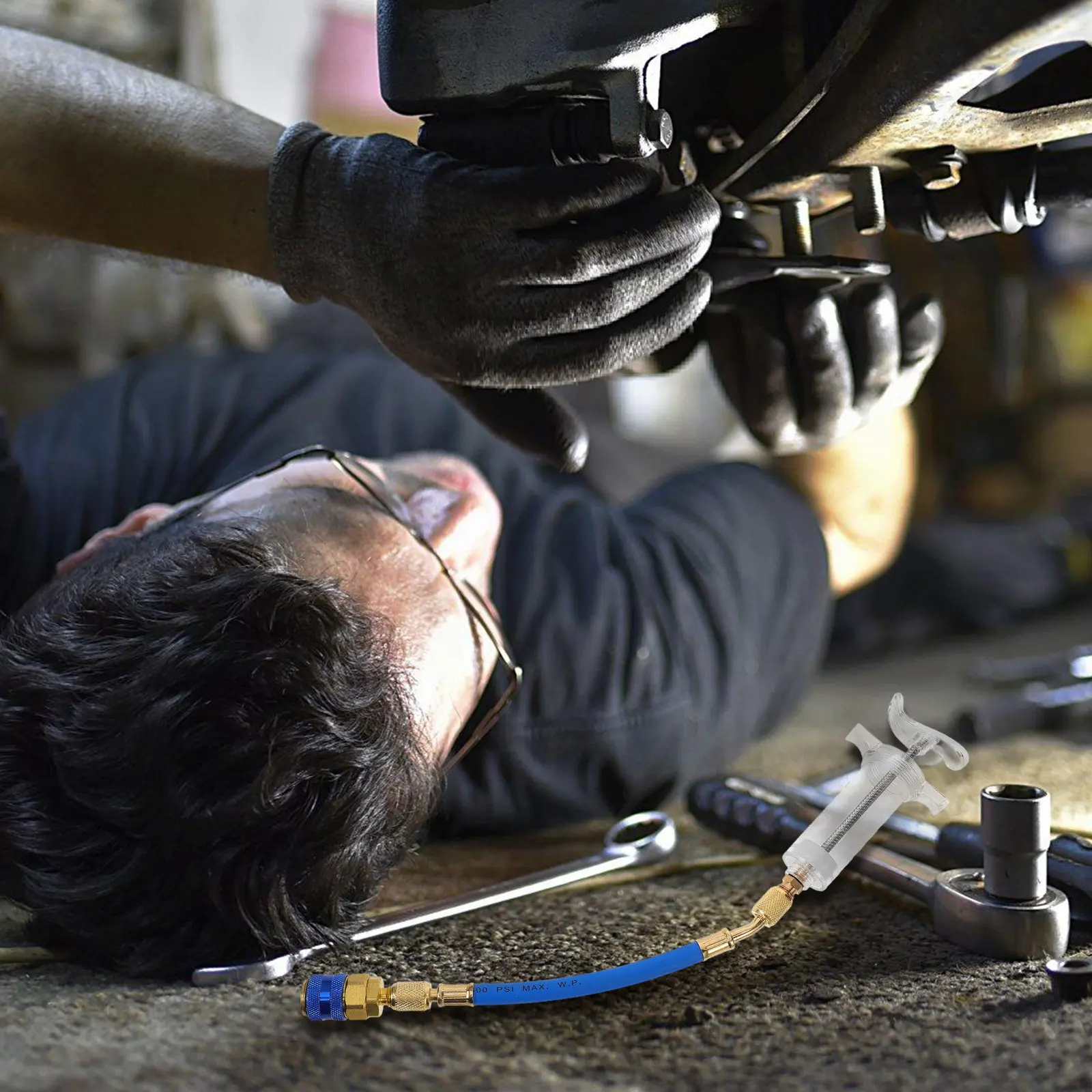 

Набор инструментов для заправки маслом и хладагентом: ручной инжектор, трубка для заправки кондиционеров и двигателей, быстросъемный соединитель