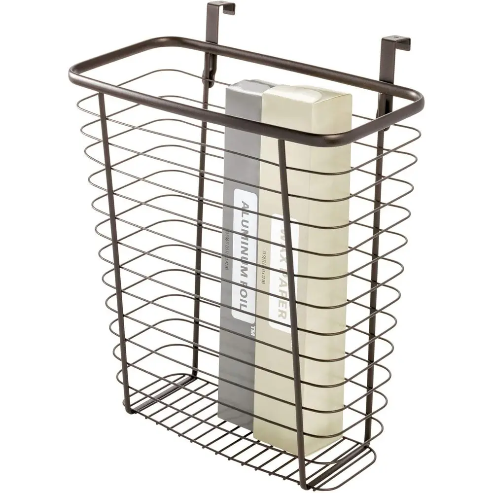 

Steel Over-The-Cabinet Waste Basket or Storage Bin, The Axis Collection, 7.1" x 12.2" x 14.2", Bronze
