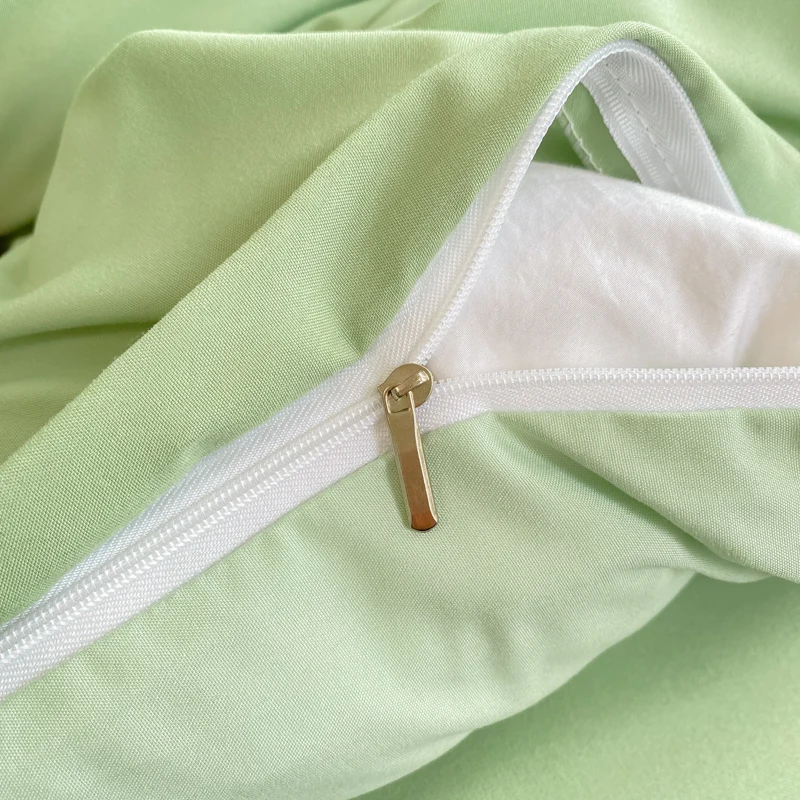 Ins Style Solid Color Duvet Cover Set Washed Cotton Bedclothes Comforter Cover Pillowcase Soft Bedding Sets Quilt Covers 220x240
