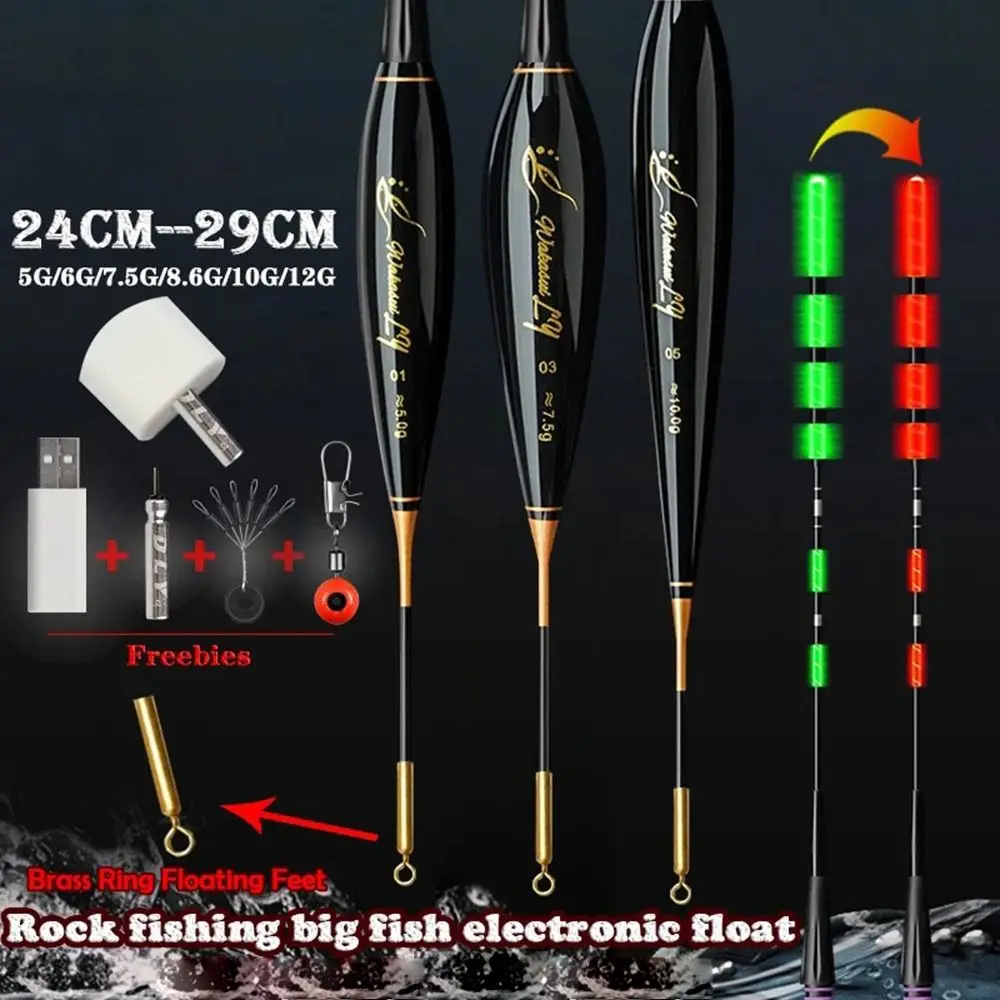 Luminous Electronic Fishing Float LED Long Distance Electronic Floats Buoy Fishing Accessories High Sensitivity Smart Float Top