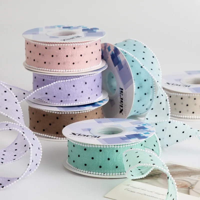 

Polka Dot Practical Webbing Diy Bow Hair Accessory Grab Clip Accessory Accessory Clothing Shoe Flower Decorative Strap