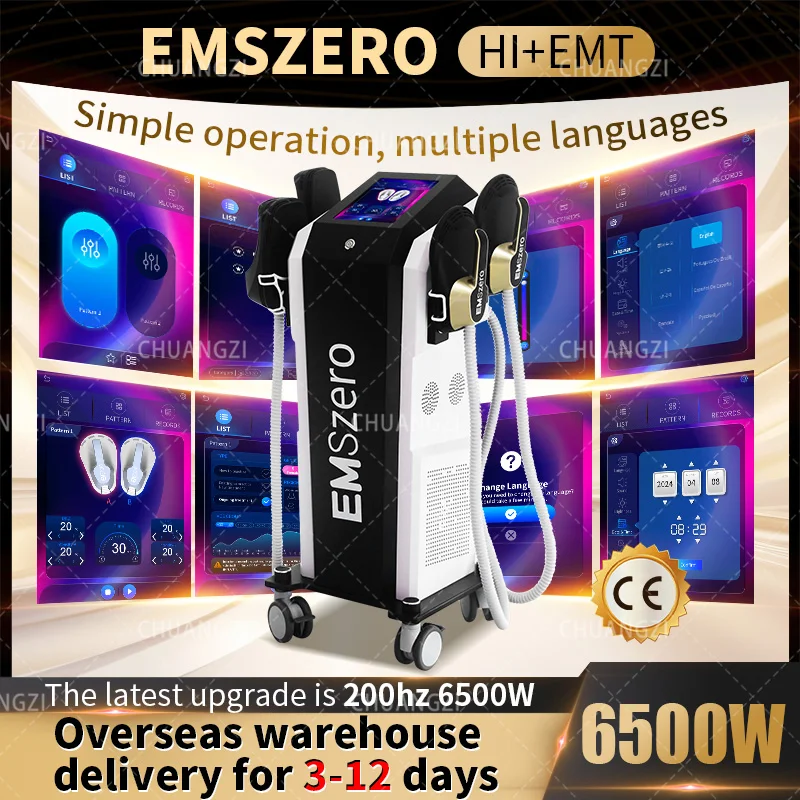 

EMSZERO RF Nova, улучшение мышц, электронная стимуляция, похудение, 6500 Вт, 200 Гц