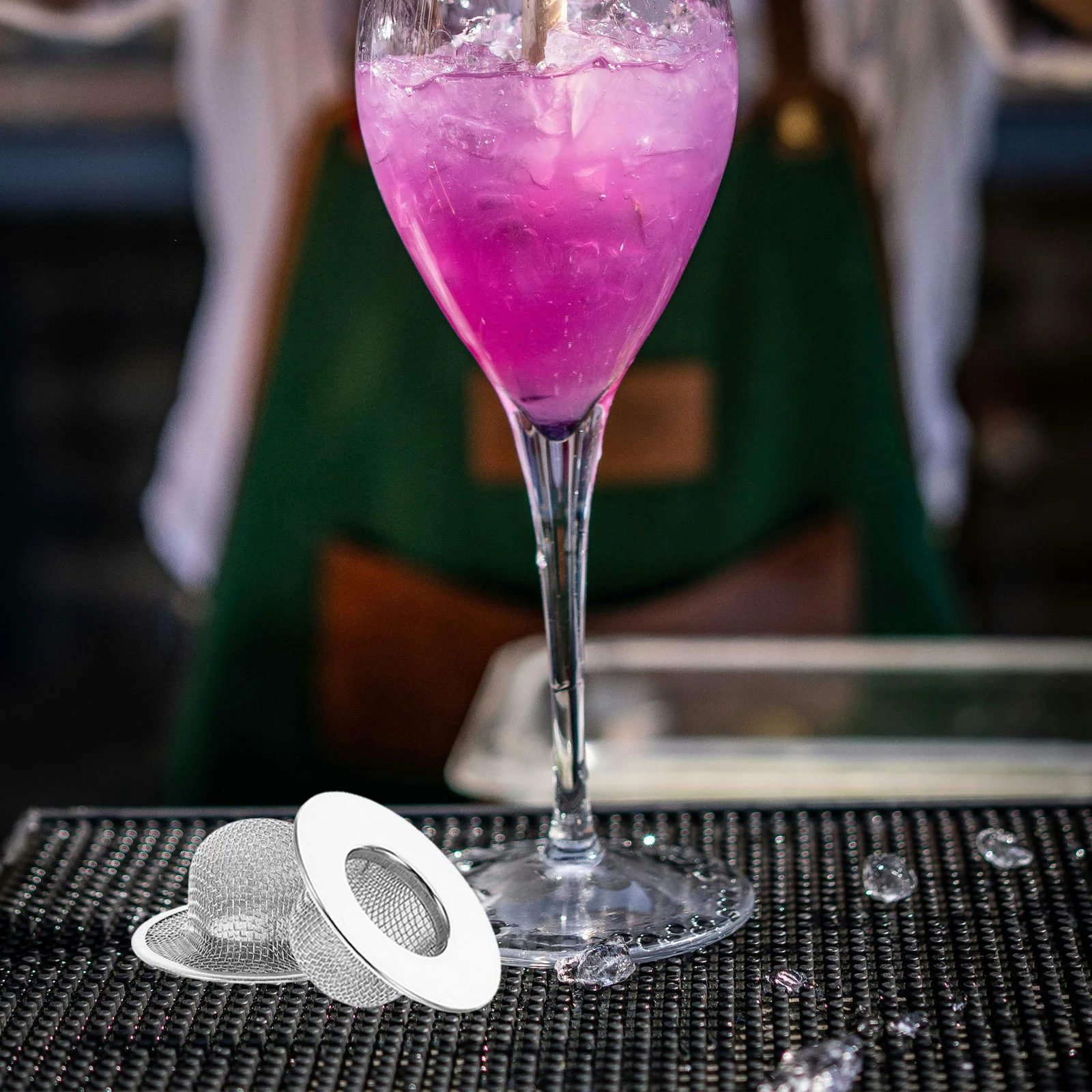 

5 pcs Double Layer Stainless Steel Cocktails Smoking Filter Bowl Mini Mesh Screen Reusable Whiskey Replacement Wire Mesh