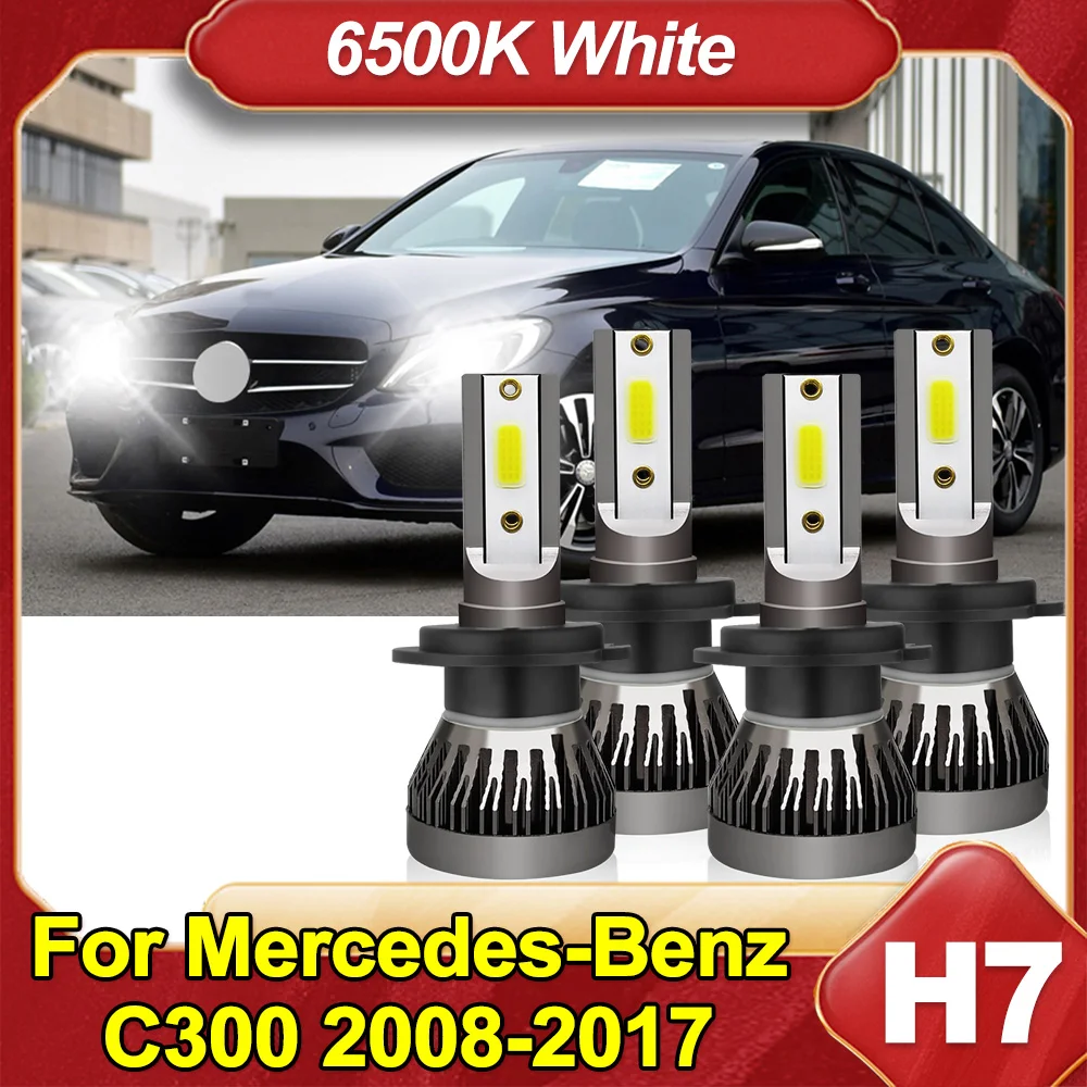 

H7 LED Headlight Conversion Kit Bulbs For Mercedes-Benz C300 2008-2017 Hi/Lo Beam Auto Car Part Light Bulbs Highlight COB Chip