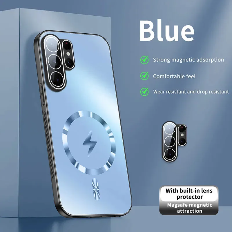 Skinlee For Samsung Galaxy S26 Ultra Case Strong magnetic AG lightning silicone shell For Samsung Galaxy S26 Plus Phone Cover