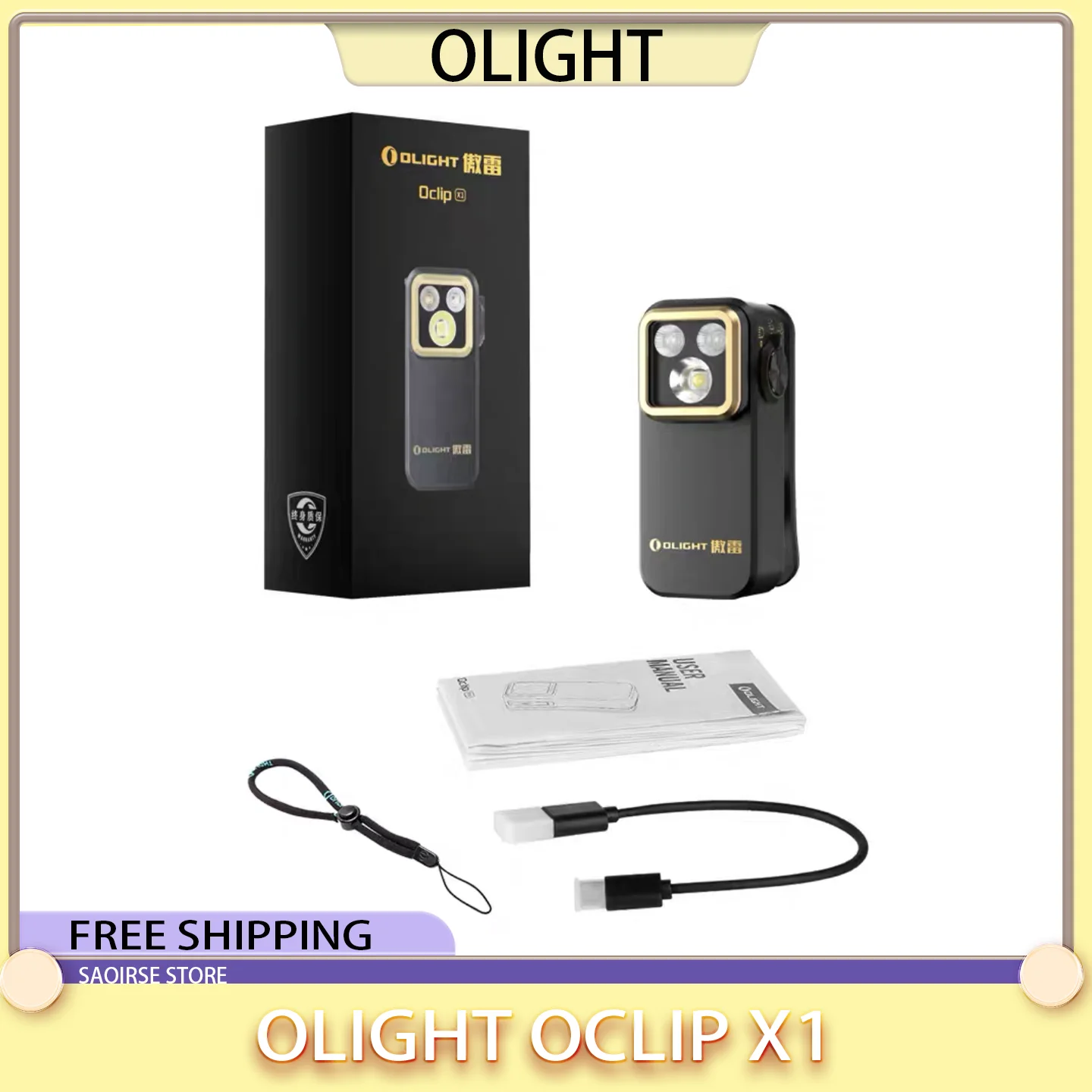 OLIGHT Oclip X1 5-Source Portable Clip Light