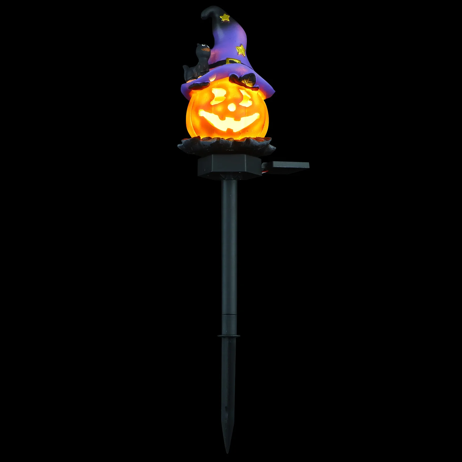 

1pc Halloween Solar Pumpkin Light Outdoor Garden Decorative Stake Lamp For Yard Pathway Patio Lawn Decoration