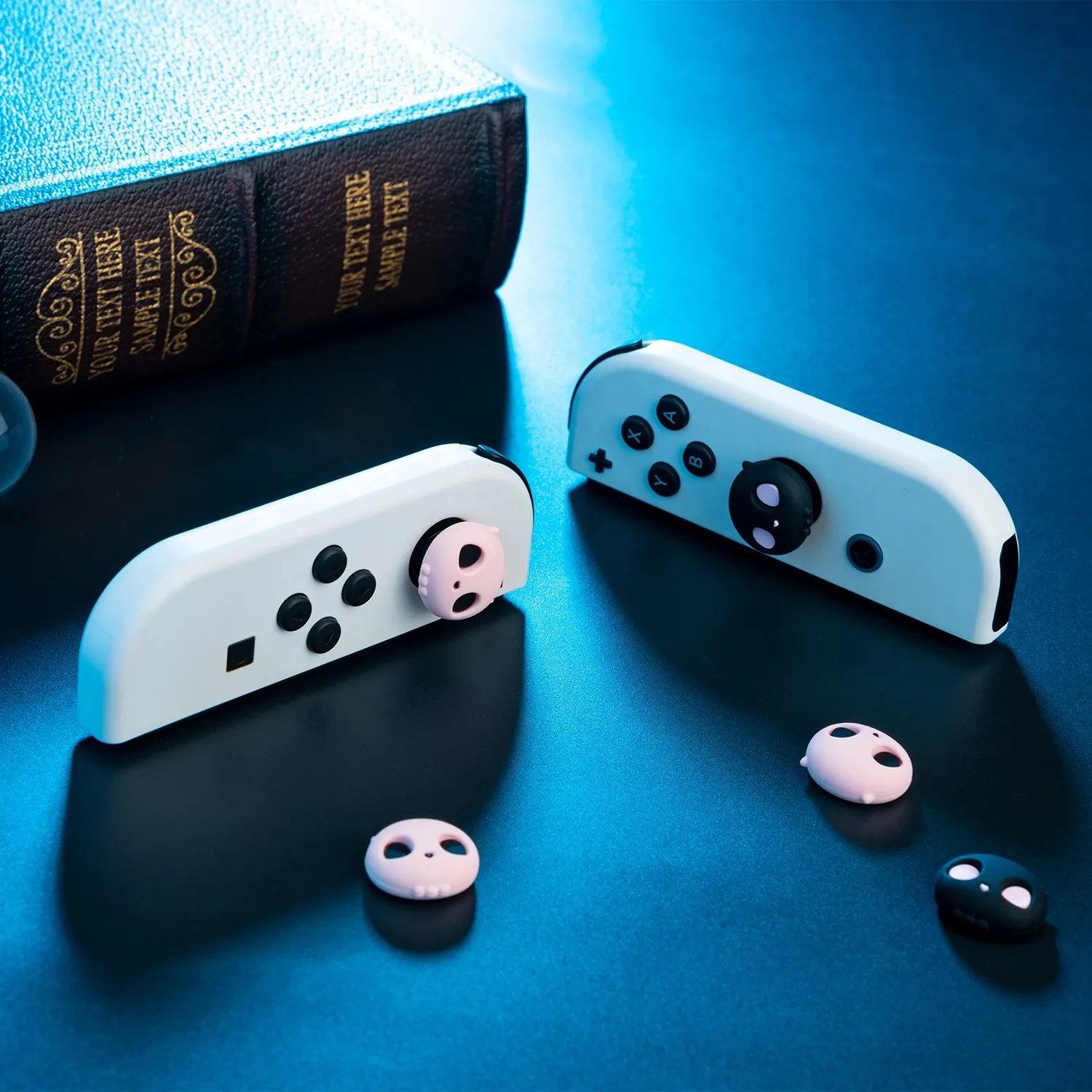 GeekShare-Tapas de Joystick para Switch, cubierta Oled Joy-con, bonita, con forma de corazón, Calavera, Switch Lite, Thumb Grips, accesorios para Nintendo Switch