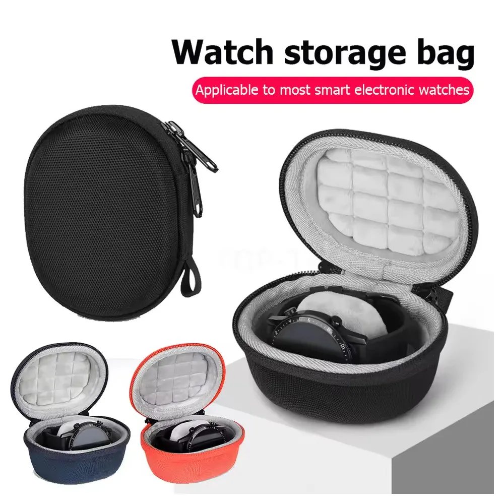 حقيبة حمل صلبة EVA حافظة صلبة للسفر حقيبة تخزين مقاومة للصدمات حافظة سفر لساعة Huawei Fit 2 لـ Haylou RS4 Plus/GST #1