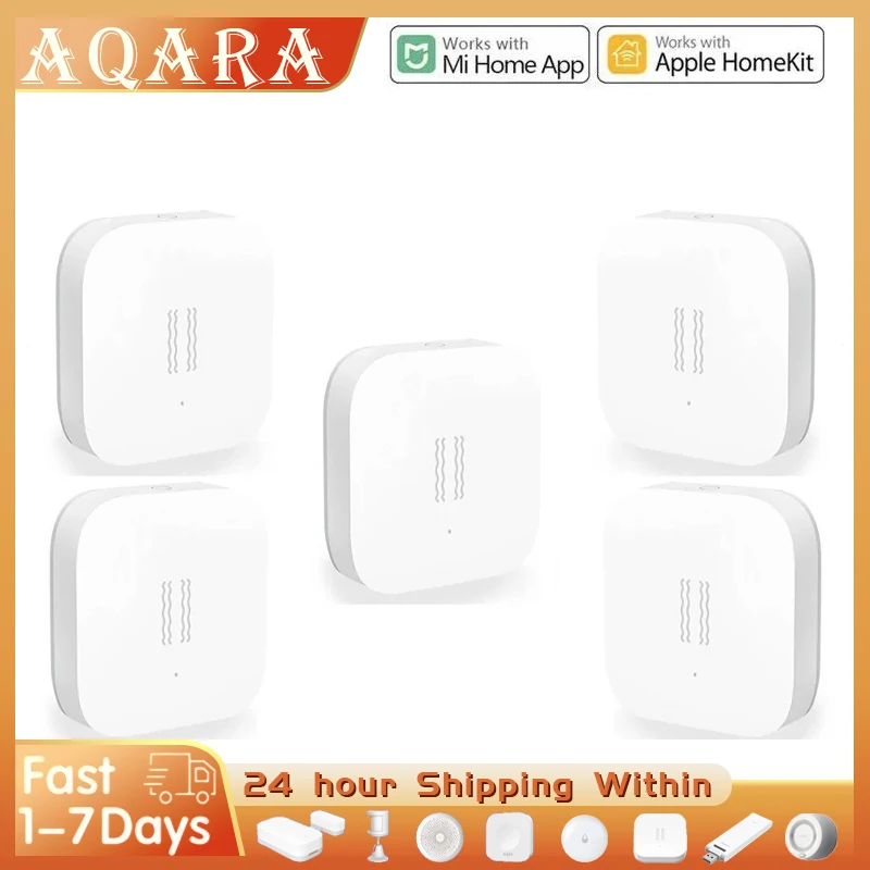 Aqara Smart Vibration Sensor Zigbee3.0 Mini Glass Break Detection Alarm Monitor Built In Gyro For Home Safety For Xiaomi Mijia