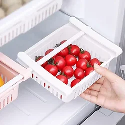 Multi Functional Refrigerator Storage Basket, Retractable Refrigerator Partition Storage Rack, Kitchen Drain