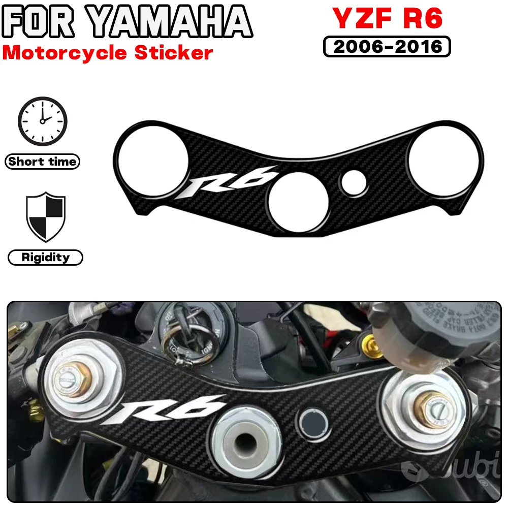 

For YAMAHA YZF R6 2006 2007 2008 2009 2010 2011 2012 2013 2014-2016 Motorcycle Carbon-look Upper Triple Yoke Defender Stickers