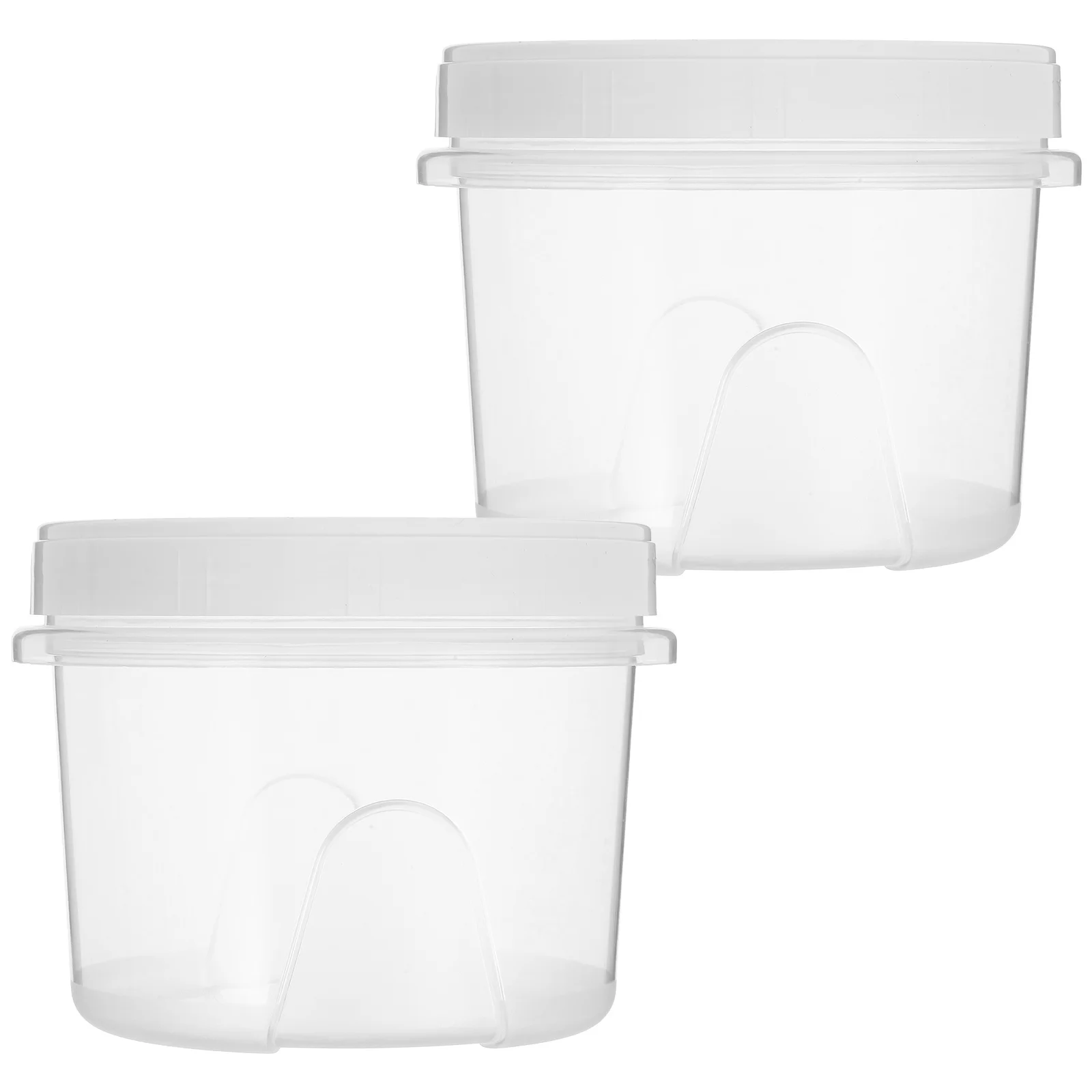 

2Pcs Refrigerator Storage Bin Reusable Clear Plastic Food Containers Airtight for Keeping Fresh Vegetables Fruits Bread Butter