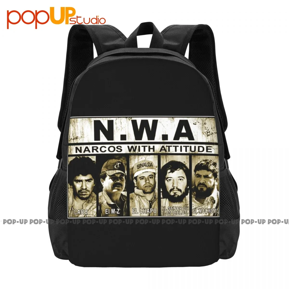 N.W.A. El Chapo Guzman Last Narco Nwa Mexico Boss Drug Cartel Backpack Large Capacity Softback Gym Tote Bag