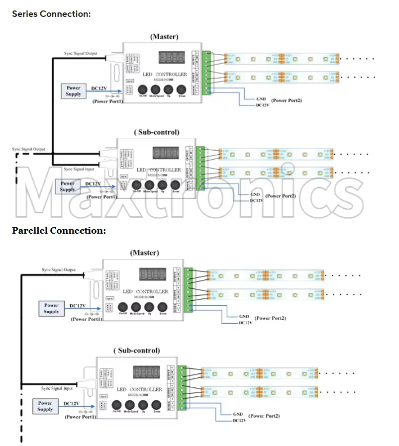HC008 4Keys Programmable RGB Led Pixel Controller DC 5V 12V 24V 133 Effect Modes Dimmer for WS2812 WS2811 2801 LED Strip Lights
