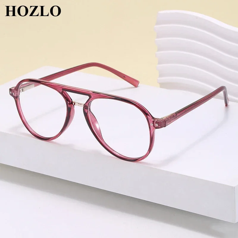 New Fashion Insert Core Legs Men Anti Blue Light Pilot Myopia Glasses Women Retro Rivets Shortsighted Spectacles Custom Lens