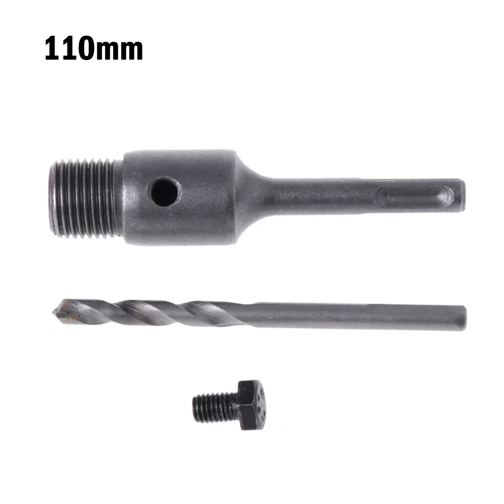 

1Set 110/200/320mm Carbide Round Shank Wall Hole Saw Electric Hammer Drill Bit Connecting Rod For Drilling Walls Bricks Concrete