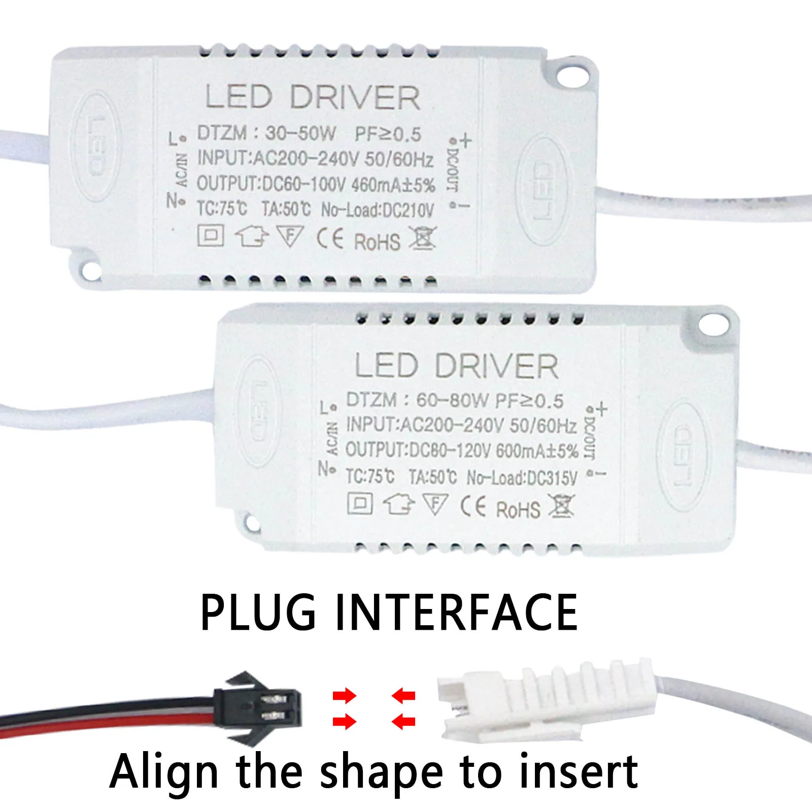 LED Driver 450mA 600mAFor LEDs alimentatore AC 100-240V TO60-100V 80-120V per LED plafoniera bordo lampada illuminazione trasformatori