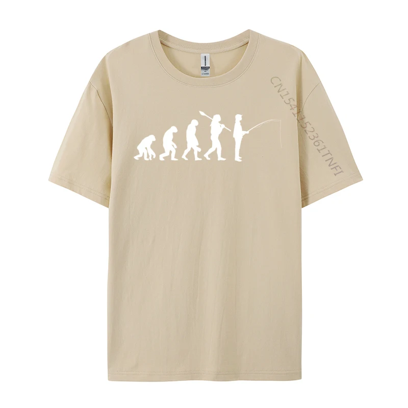 Evolution Of Woman Fishing Evolution Funny Fishing Labor Day Cotton Tees Birthday Tee-Shirts New Design T Shirts Top Quality image 3