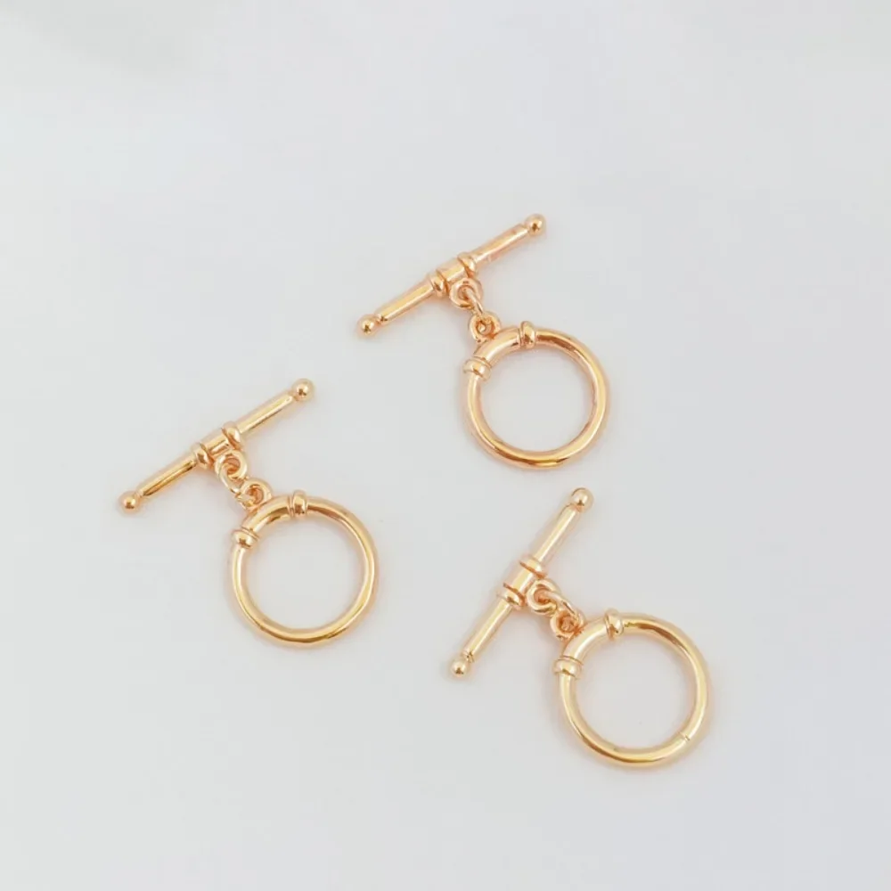 

14K Gold-plated OT Clasp, 12mm Bracelet, Necklace, Pearl Ending Clasp, Connecting Clasp, DIY Handmade Jewelry Accessories