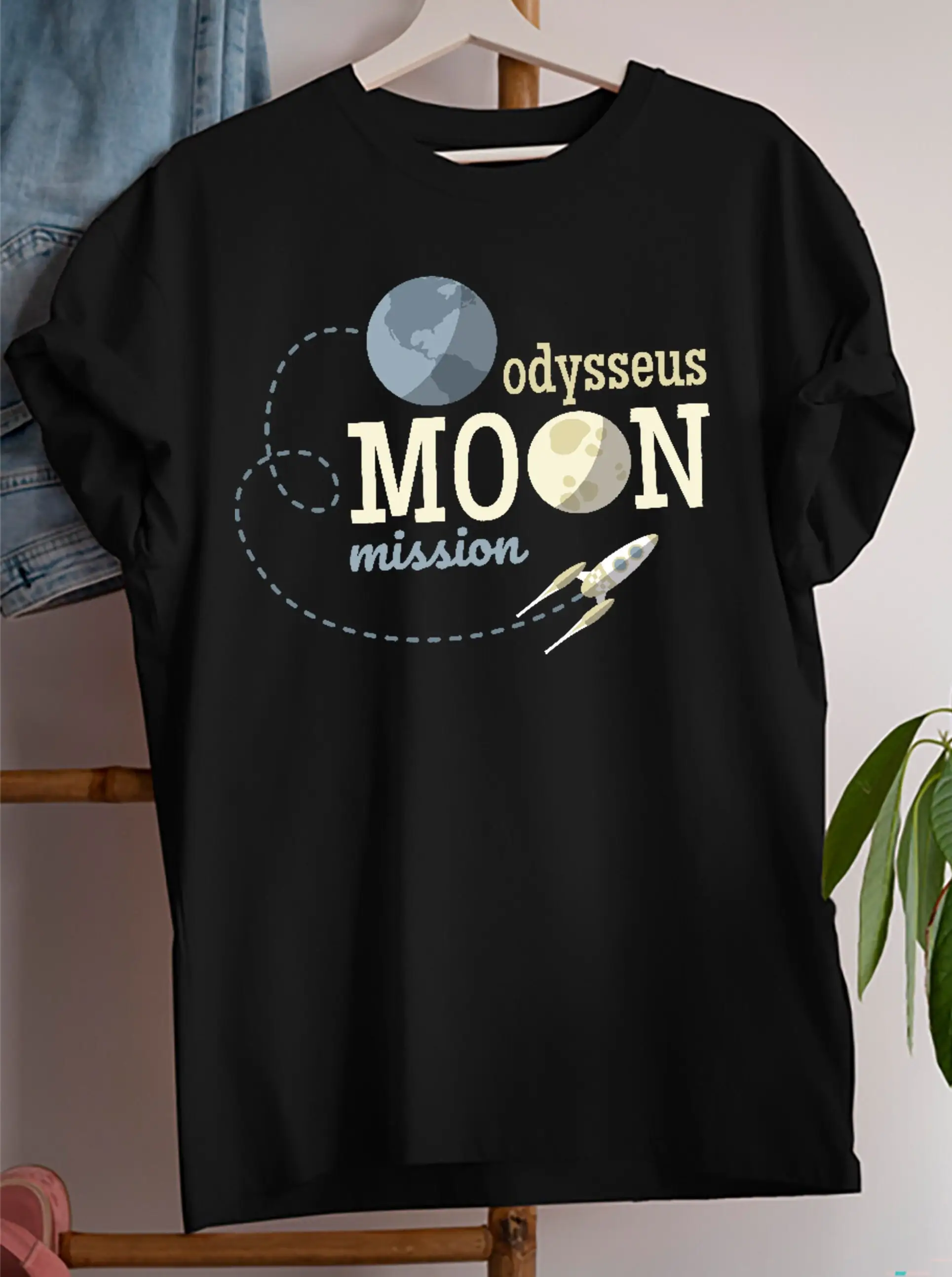 Odysseus Moon Lander T Shirt Landing Usa Space Mission Spacecraft Us 2024 Cosmic