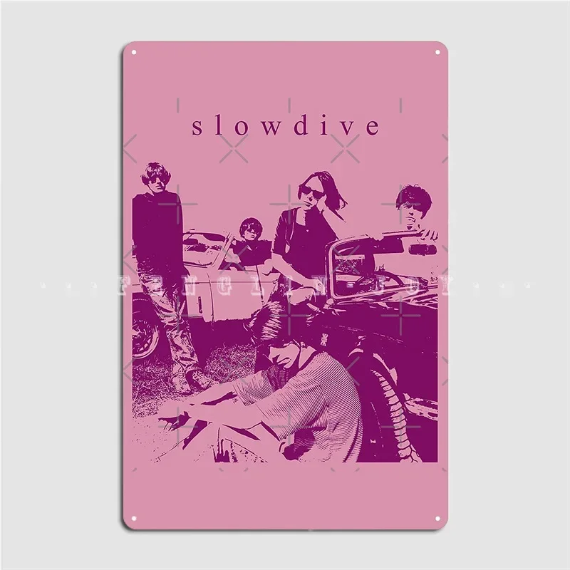 Slowdive Fanart Metal Plaque Poster Club Home Cave Pub Vintage Poster Tin Sign Poster