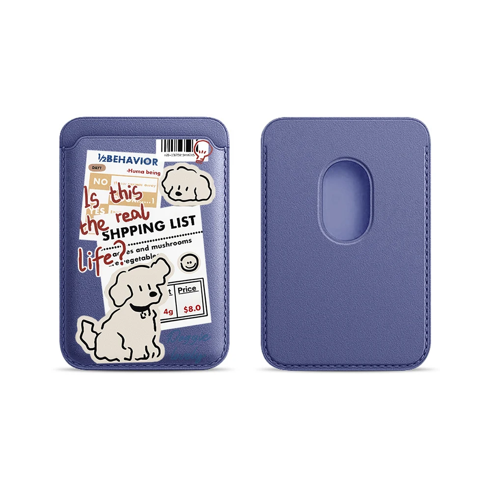 Doggie Lovely Leder-Kartenetui Handyhülle Kartenhalter für Magnetische Hülle Geeignet für alle iPhone Magsafe Karten-Handy-Rückseiten-Taschen – Detail 20
