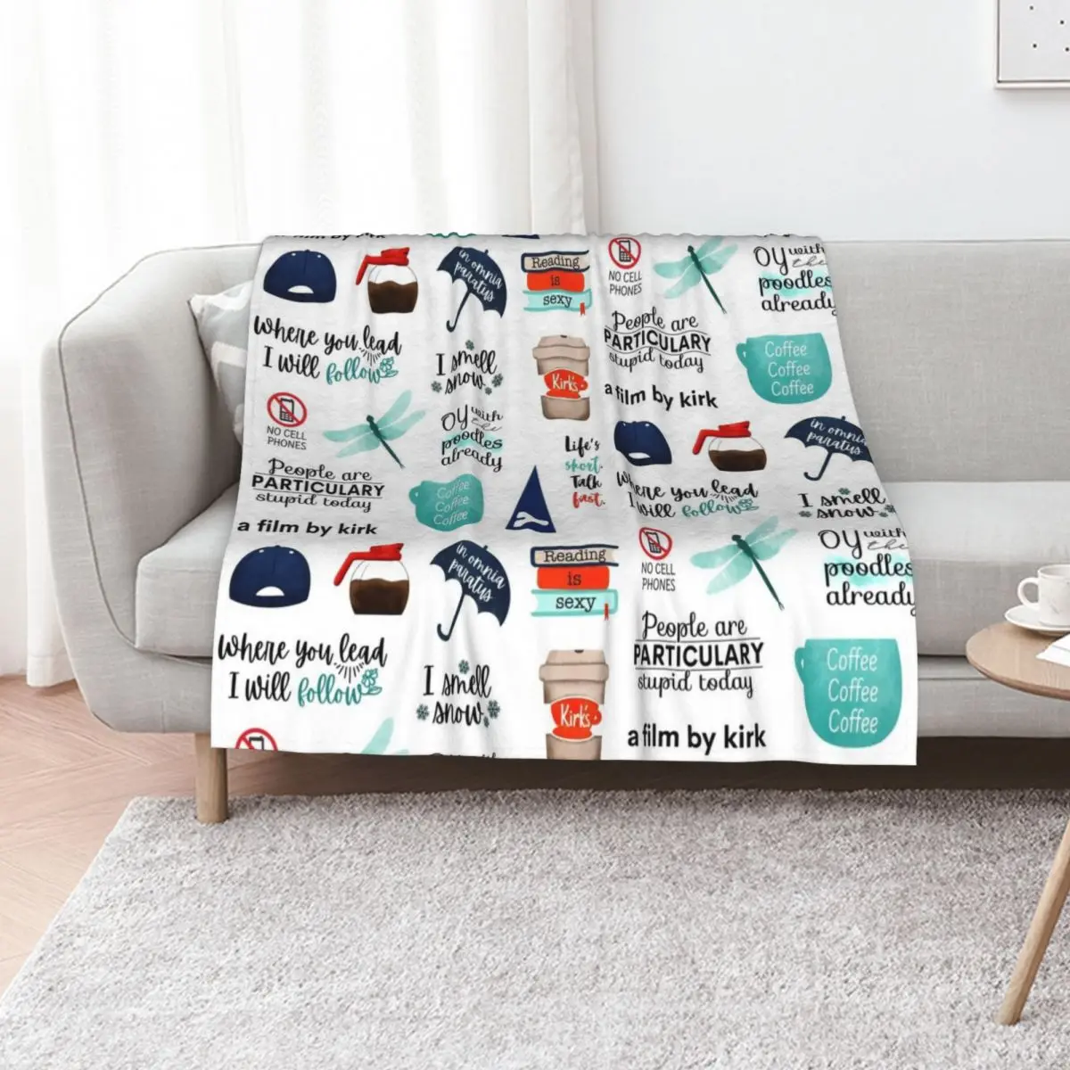 Bigger Sticker pack: I smell snow, In omnia paratus, a film by kirk Throw Blanket Loose Fashion Sofas Personalized Gift Blankets