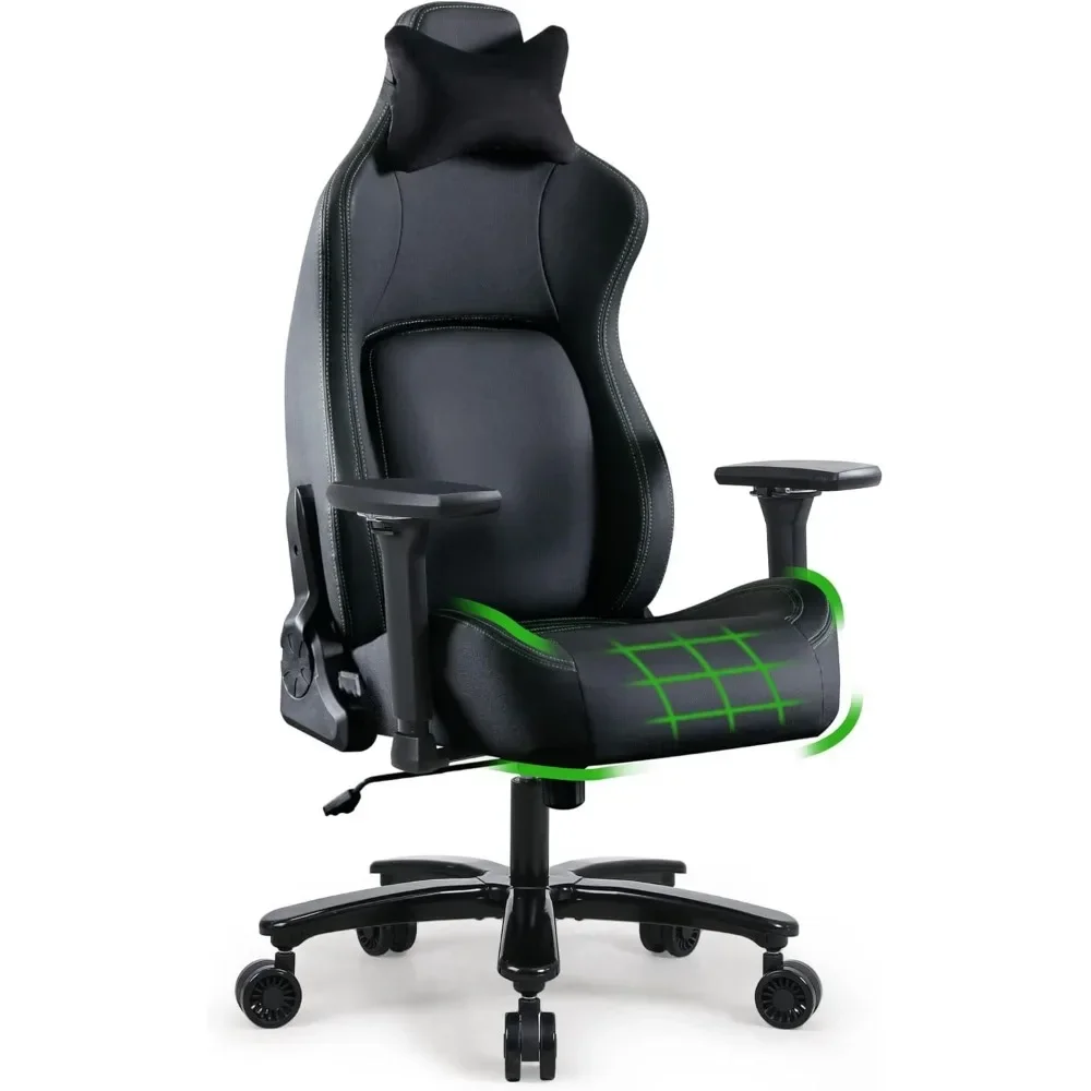 

450 lbs High-Back Ergonomic Computer Gaming Chair for Adults, with 4D Adjustable Armrests and Memory Foam Headrest