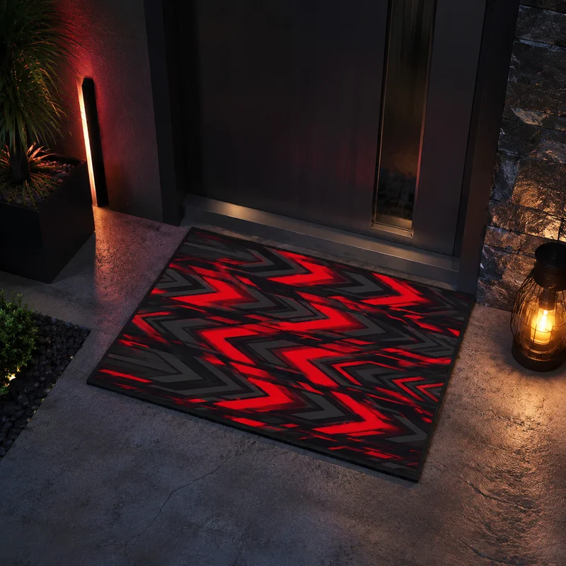 VIKAMA Esports Striped Carpet Gaming Room Silent Floor Mat Bedroom Entry Carpet Home Decoration