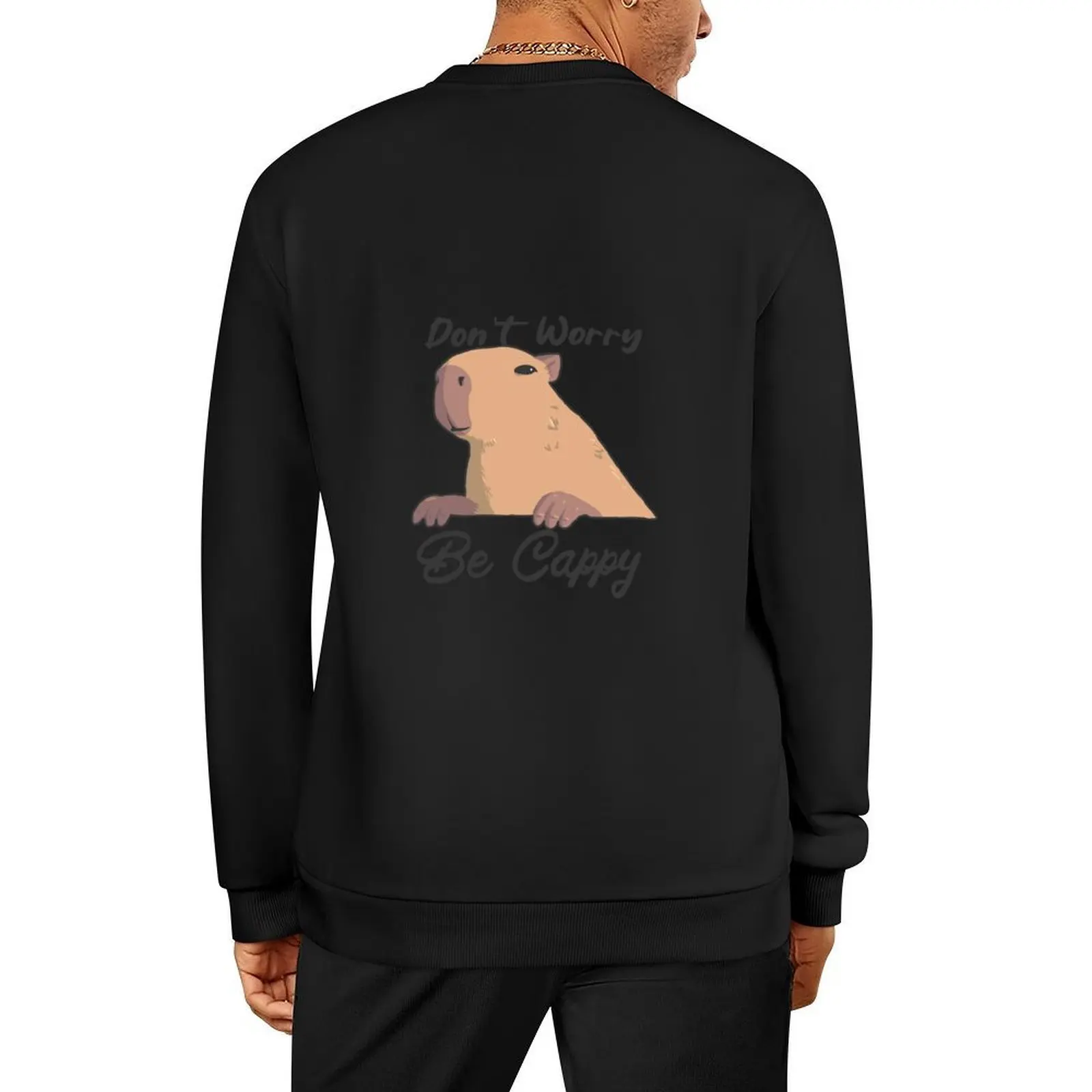 

Don't Worry Be Cappy Pullover anime clothes autumn clothes men clothing blouse graphic sweatshirts